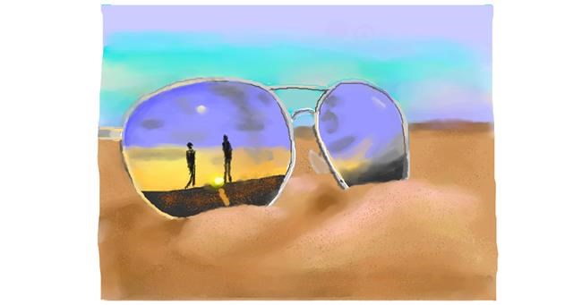 Drawing of Sunglasses by Pinky