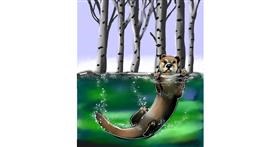 Drawing of Otter by Leah