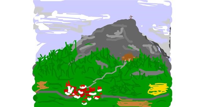 Drawing of Mountain by Firsttry