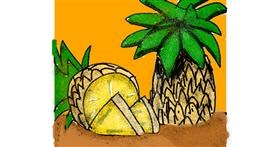 Drawing of Pineapple by Data