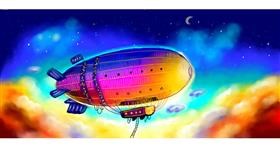 Drawing of Zeppelin by Yukhei