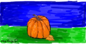 Drawing of Pumpkin by Astha