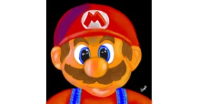 Drawing of Super Mario by Prapti💜