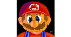 Drawing of Super Mario by Prapti💜
