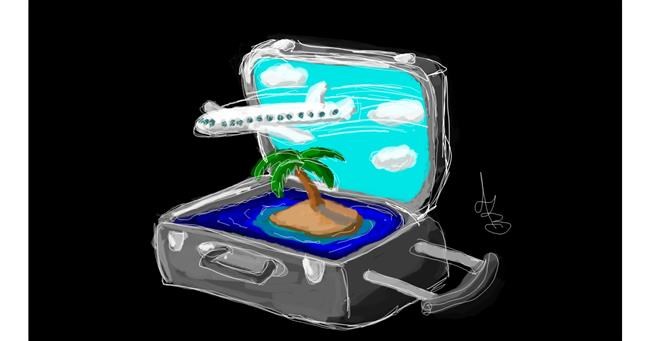 Drawing of Suitcase by ꧁Aurora꧂