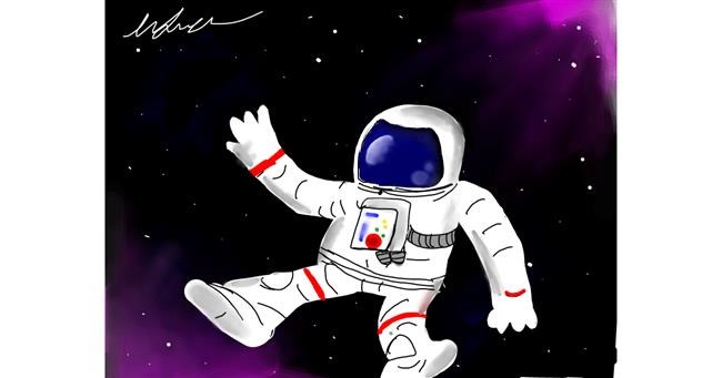 Drawing of Astronaut by kk