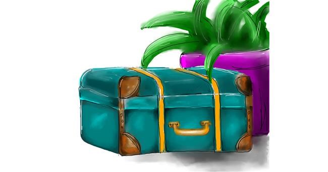 Drawing of Suitcase by Audrey