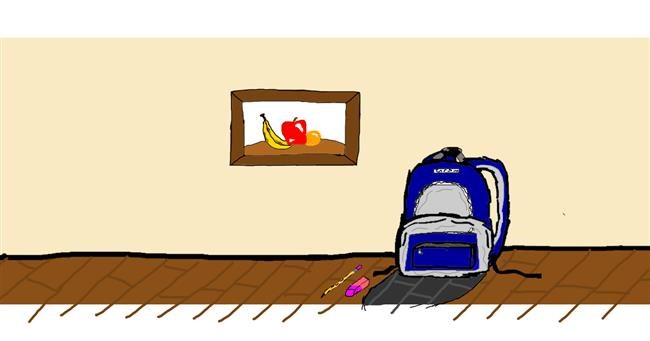 Drawing of Backpack by Laum