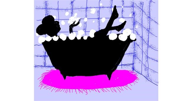 Drawing of Bathtub by Cherri