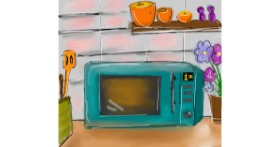 Drawing of Microwave by Zeemal