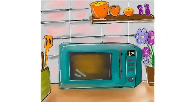 Drawing of Microwave by Zeemal