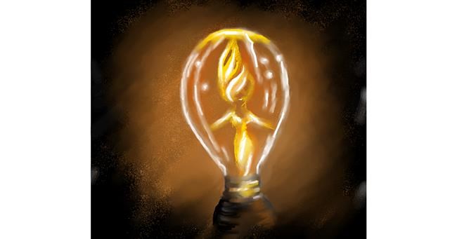 Drawing of Light bulb by Dexl