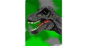 Drawing of T-rex dinosaur by Loz