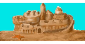 Drawing of Sand castle by hhhhh