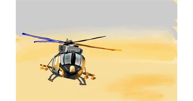 Drawing of Helicopter by Rose rocket