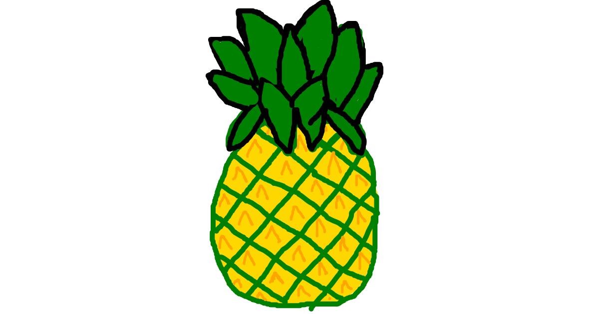 Drawing of Pineapple by Powersave Airlines