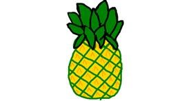 Drawing of Pineapple by Powersave Airlines