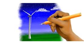 Drawing of Windmill by Annie