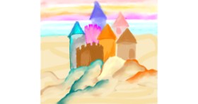 Drawing of Sand castle by Not.Old.Train