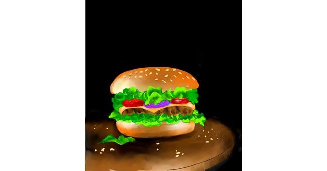 Drawing of Burger by Keke •_•