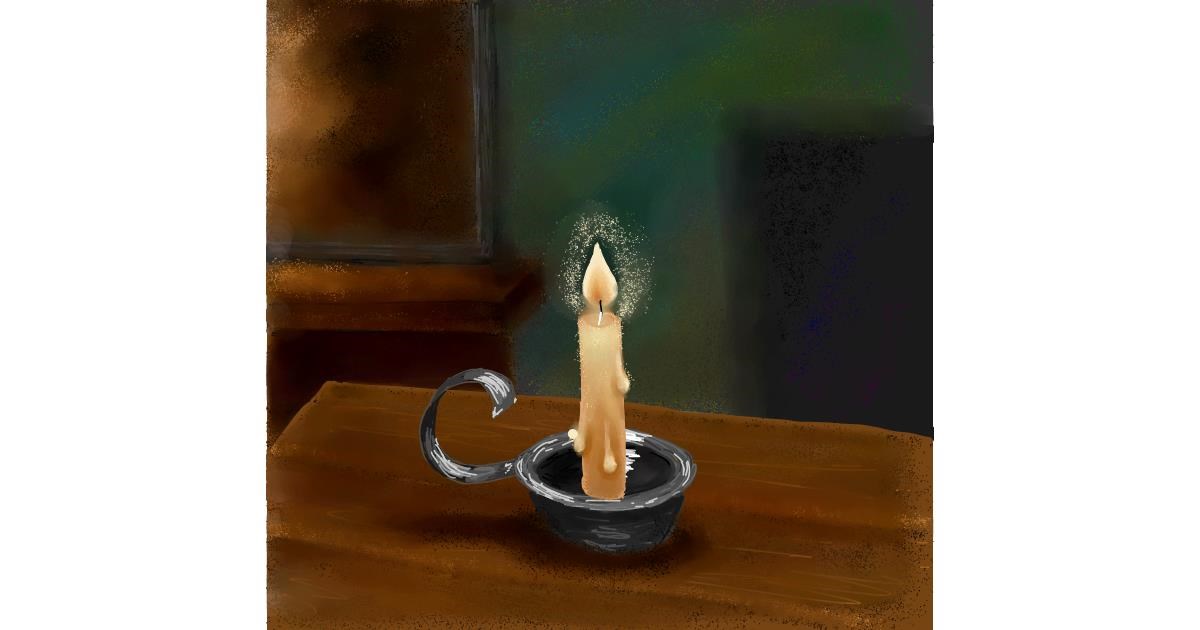 Drawing of Candle by Andromeda