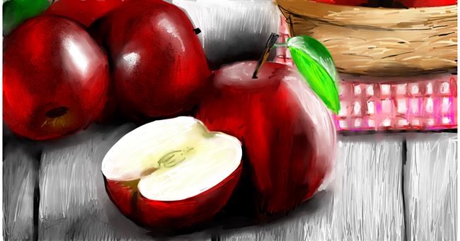 Drawing of Apple by Mia