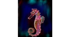Drawing of Seahorse by Leah