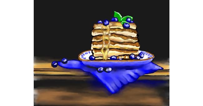 Drawing of Pancakes by Cec