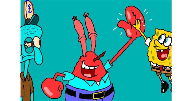 Drawing of Mr. Krabs (spongebob) by InessA