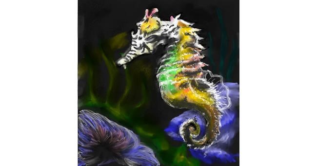 Drawing of Seahorse by 👽mint