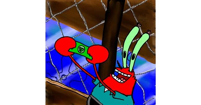 Drawing of Mr. Krabs (spongebob) by Joze