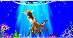 Drawing of Squid by Eclat de Lune