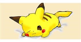 Drawing of Pikachu by Rain