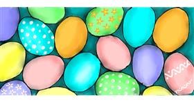 Drawing of Easter egg by Kim