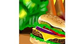 Drawing of Burger by Joze