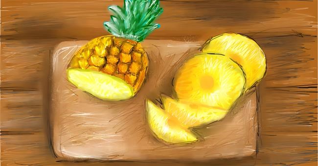 Drawing of Pineapple by Mia