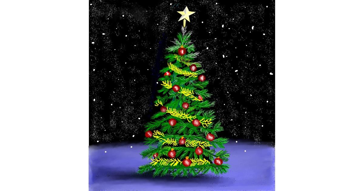 Drawing of Christmas tree by Lou
