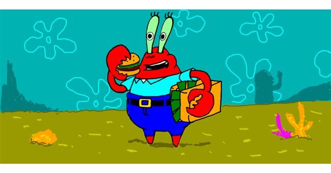 Drawing of Mr. Krabs (spongebob) by ARROW41