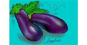 Drawing of Eggplant by Debidolittle