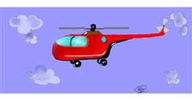 Drawing of Helicopter by love