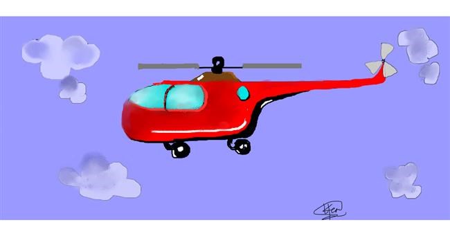 Drawing of Helicopter by love