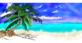 Drawing of Palm tree by Çhåching