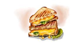 Drawing of Sandwich by Ryōmen