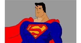 Drawing of Superman by Lucy