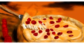 Drawing of Pizza by Effulgent Emerald