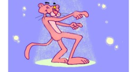 Drawing of Pink Panther by Tim