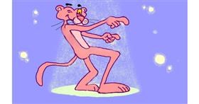 Drawing of Pink Panther by Tim