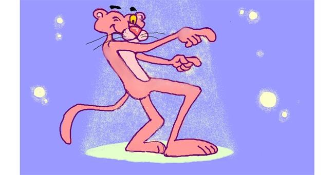 Drawing of Pink Panther by Tim