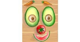 Drawing of Avocado by ⋆su⋆vinci彡