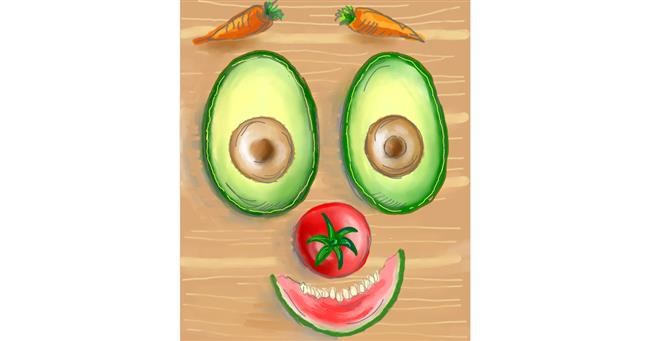 Drawing of Avocado by ⋆su⋆vinci彡